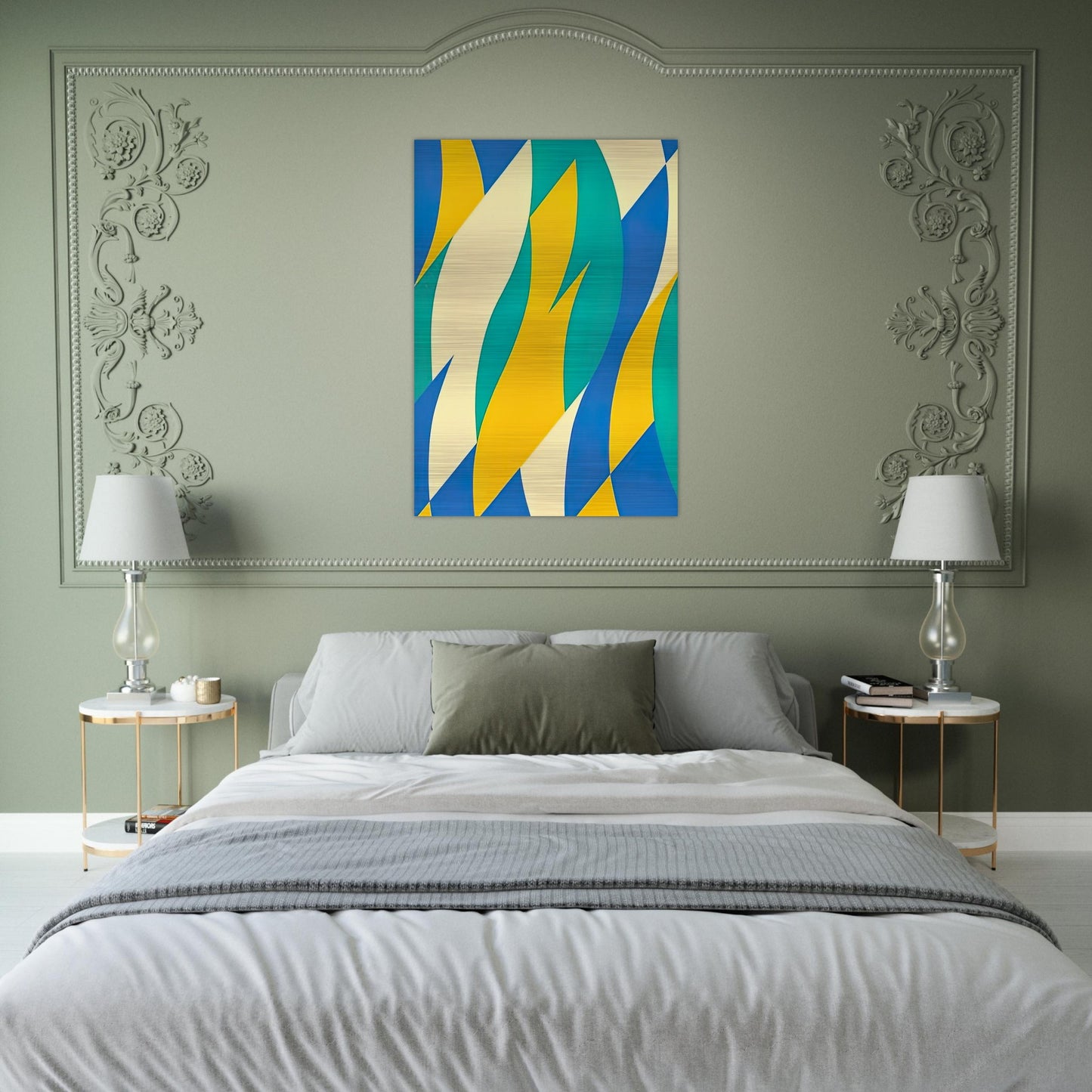 FOLD 2004 - Bridget Riley Brushed Aluminum Print - 70x100 cm / 28x40 inches | Bridget Riley Aluminum Print | Bridget Riley Prints