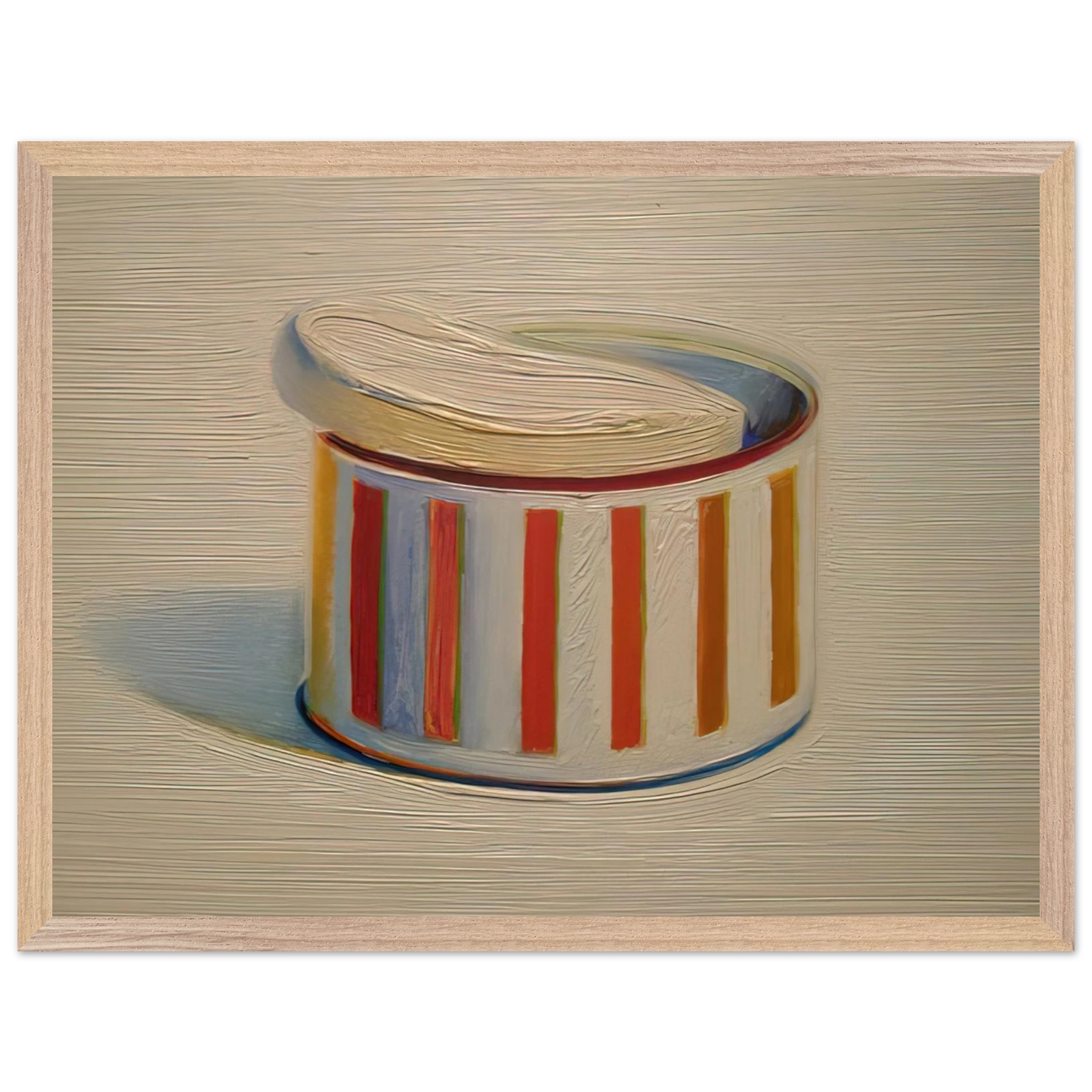 Wayne Thiebaud - Powder with Puff - 1966 Wall Art - 60x80 cm / 24x32 inches - Premium Wooden Framed Poster With Fine Art Paper - Wood frame