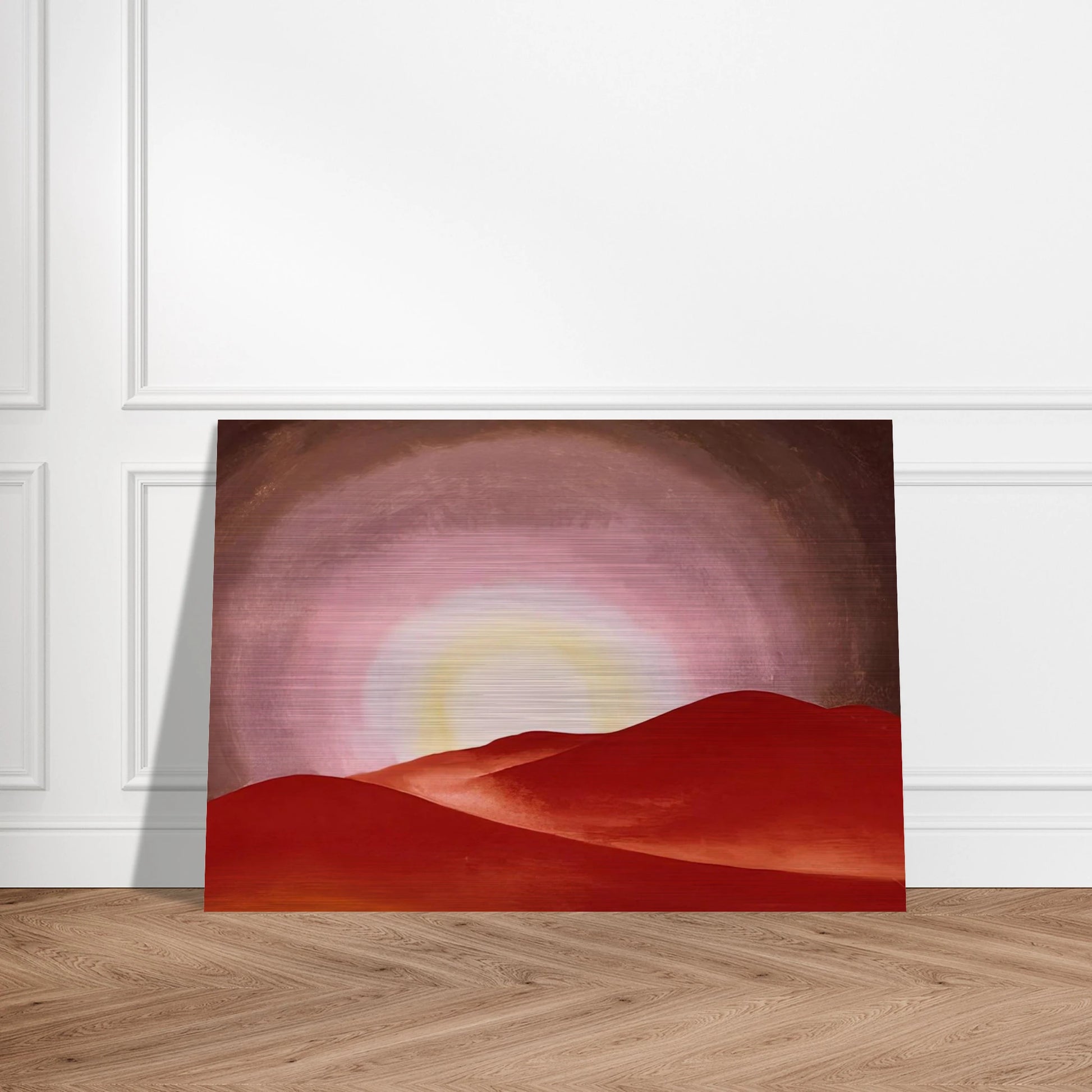Red Hills, Lake George - Georgia O'Keeffe Brushed Aluminum Print - 70x100 cm / 28x40 inches | Georgia O'Keeffe Aluminum Print | Georgia O'Keeffe Prints