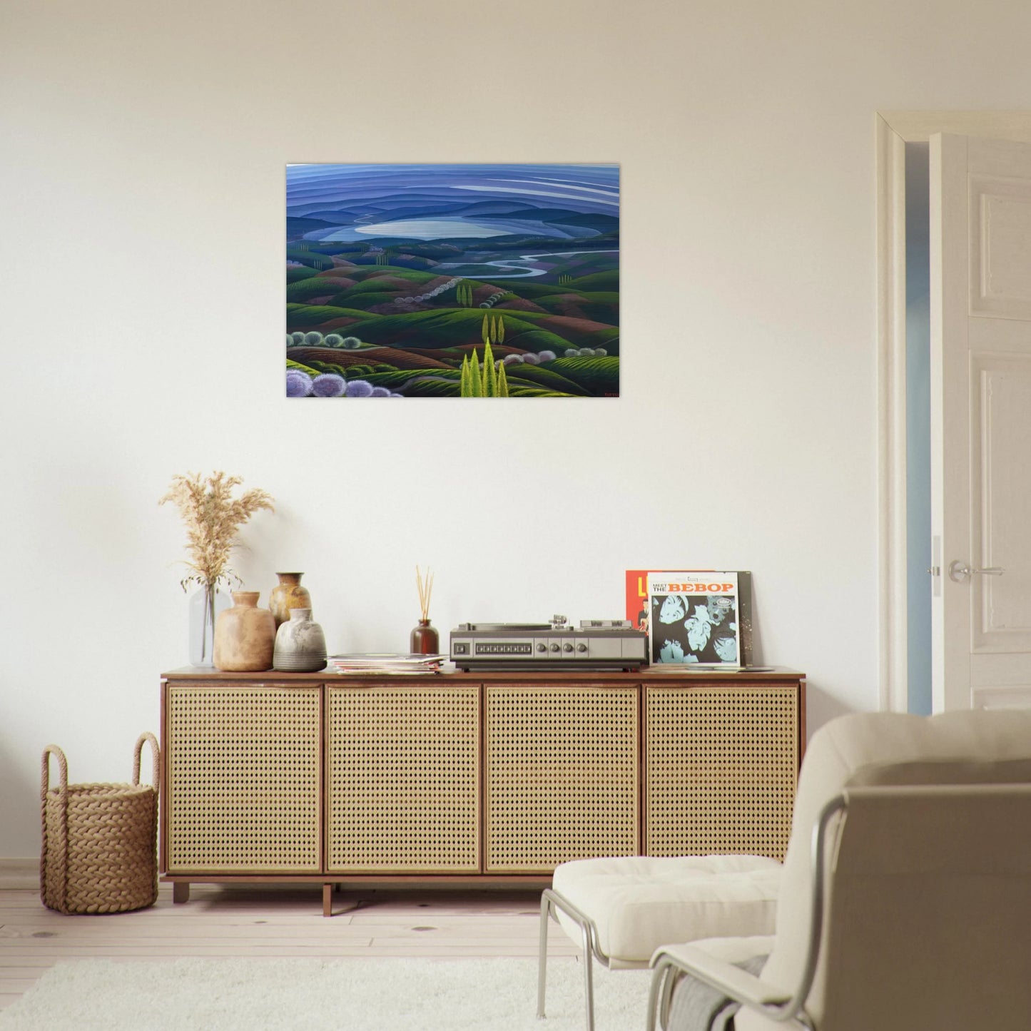 Umbria primavera - 1945 - Gerardo Dottori Brushed Aluminum Print - 70x100 cm / 28x40 inches | Gerardo Dottori Aluminum Print | Gerardo Dottori Prints