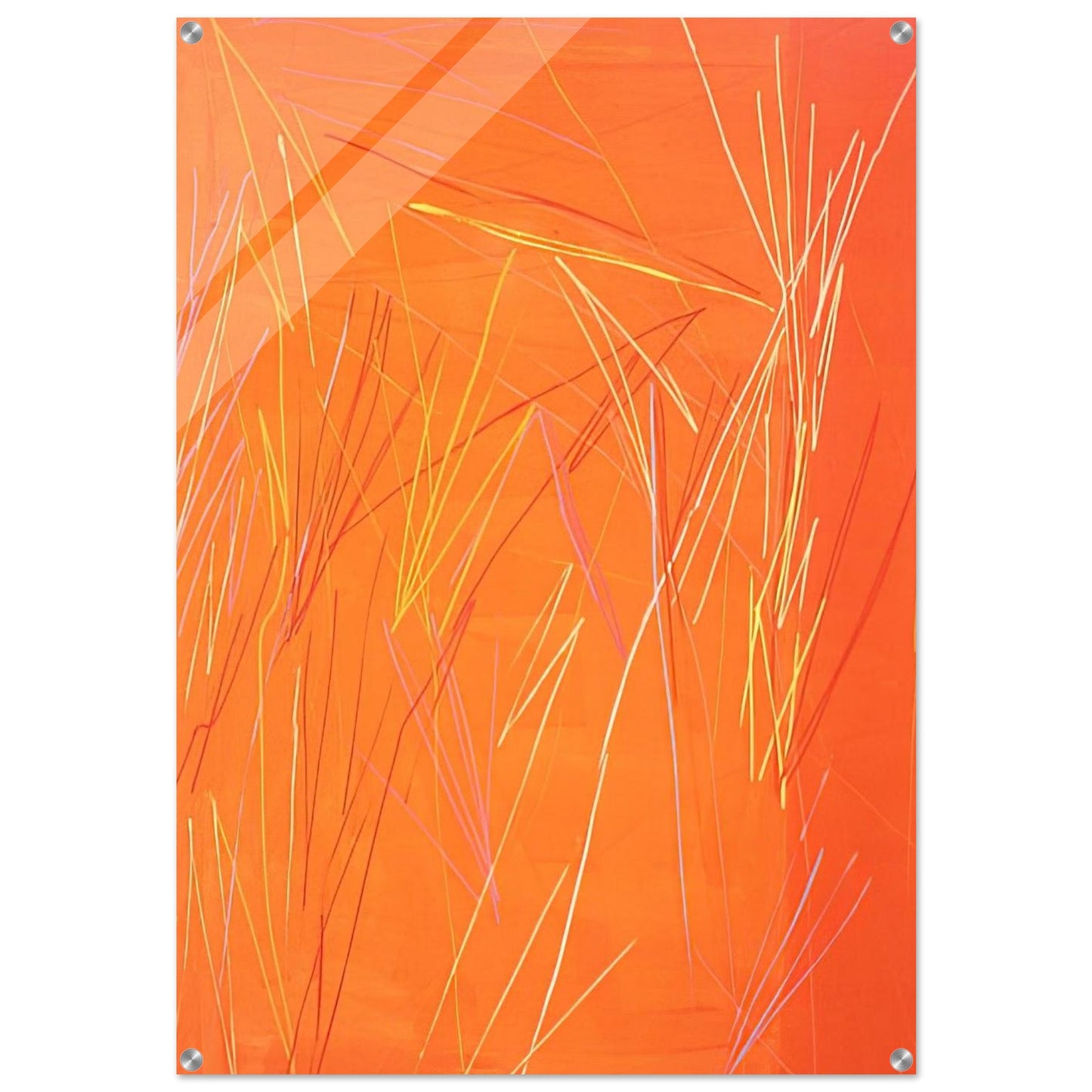 Fire Flute - 1974 - Ronnie Landfield Acrylic Print - 70x100 cm / 28x40″ inches | Ronnie Landfield Wall Art | Ronnie Landfield Prints