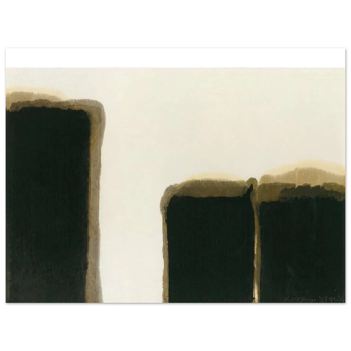 Yun Hyong-keun - Burnt Umber  Ultramarine I - 1981  75x100 cm / 30x40inches Fine Art Poster