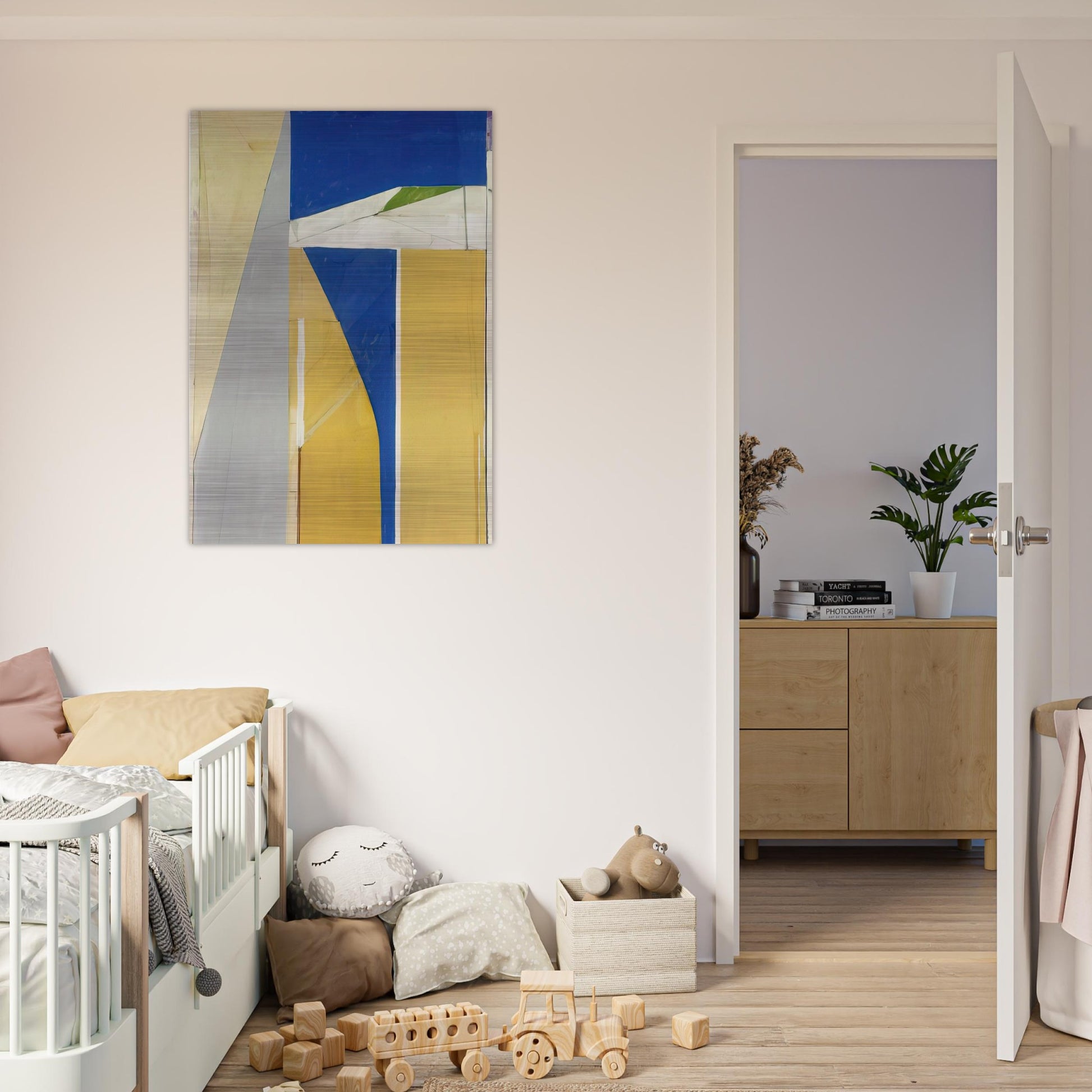 Ocean Park #32 - Richard Diebenkorn Brushed Aluminum Print - 70x100 cm / 28x40 inches | Richard Diebenkorn Aluminum Print | Richard Diebenkorn Prints