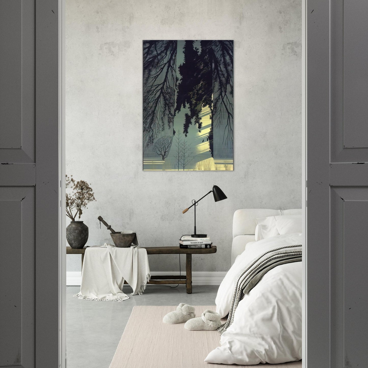 Snow White - Eyvind Earle Brushed Aluminum Print - 70x100 cm / 28x40 inches | Eyvind Earle Aluminum Print | Eyvind Earle Prints