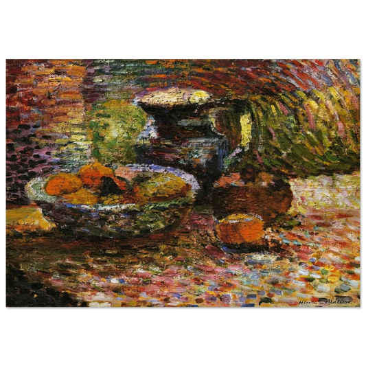 STILL LIFE WITH PITCHER AND FRUIT - Henri Matisse Brushed Aluminum Print - 70x100 cm / 28x40 inches | Henri Matisse Aluminum Print | Henri Matisse Prints