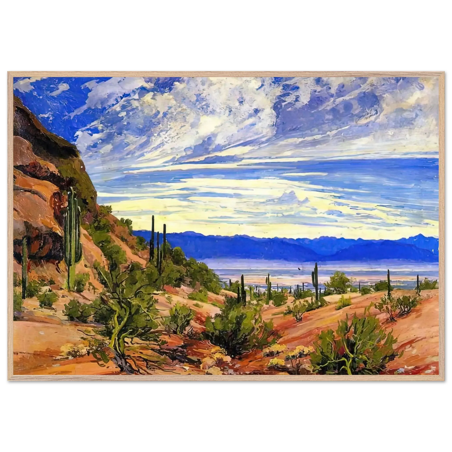 Maynard Dixon - WASHOE WICKIUP 1919 Wall art - 27x35 cm / 11x14 Inches - Premium Wooden Framed Poster With Fine Art Paper - Black frame