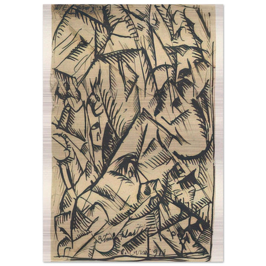 RITMI PLASTICI 1911 - Carlo Carra Brushed Aluminum Print - 70x100 cm / 28x40 inches | Carlo Carra Aluminum Print | Carlo Carra Prints