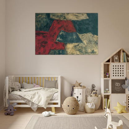 Composition - 1958 - Serge Poliakoff Art Prints - 100x150 cm / 40x60″ inches | Serge Poliakoff Poster | Serge Poliakoff Prints