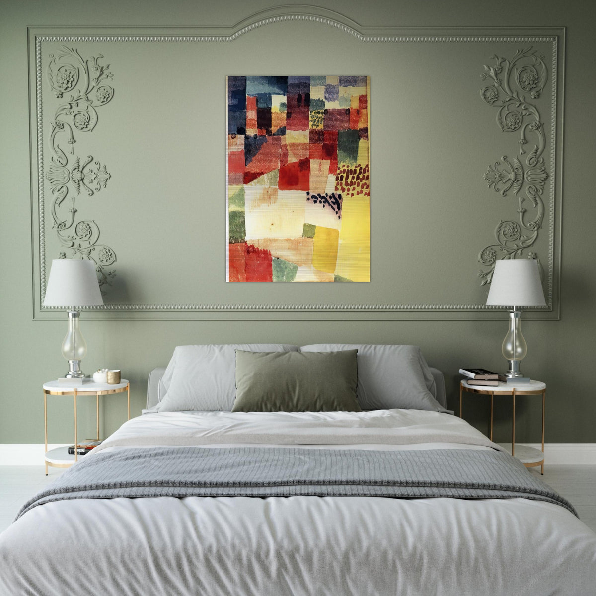 HAMMAMET - Paul Klee Brushed Aluminum Print - 70x100 cm / 28x40 inches | Paul Klee Aluminum Print | Paul Klee Prints