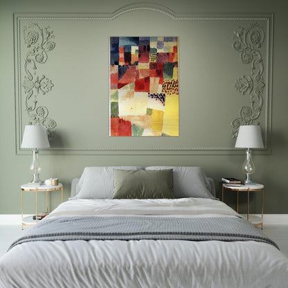 HAMMAMET - Paul Klee Brushed Aluminum Print - 70x100 cm / 28x40 inches | Paul Klee Aluminum Print | Paul Klee Prints