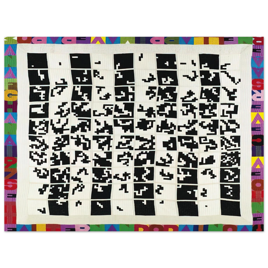 Alighiero Boetti - ALTERNANDO DA UNO A CENTO E VICEVERSA 1977  75x100 cm / 30x40inches Fine Art Poster