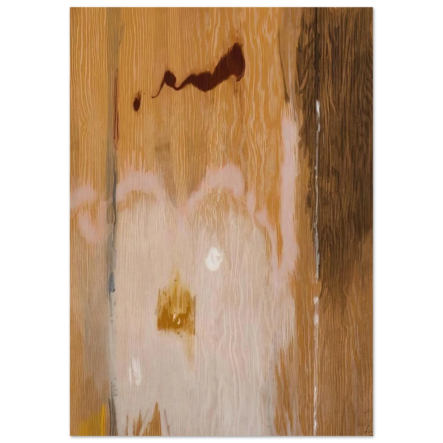 Helen Frankenthaler - Tales of Genji VI - 1998 Wall art - 28x43  cm / XL (11x17 inches) - Premium Wooden Framed Poster With Fine Art Paper-canvas - Black frame