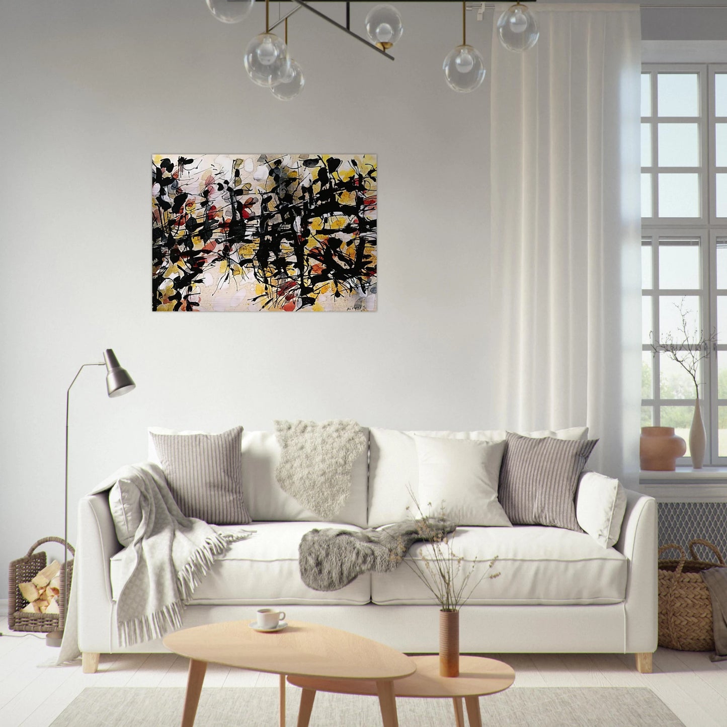 Untitled - Jean-Paul Riopelle Brushed Aluminum Print - 70x100 cm / 28x40 inches | Jean-Paul Riopelle Aluminum Print | Jean-Paul Riopelle Prints