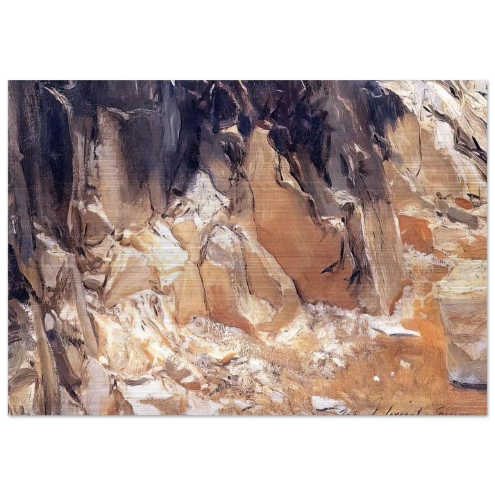 Marble Quarries at Carrara - John Singer Sargent Brushed Aluminum Print - 70x100 cm / 28x40 inches | John Singer Sargent Aluminum Print | John Singer Sargent Prints