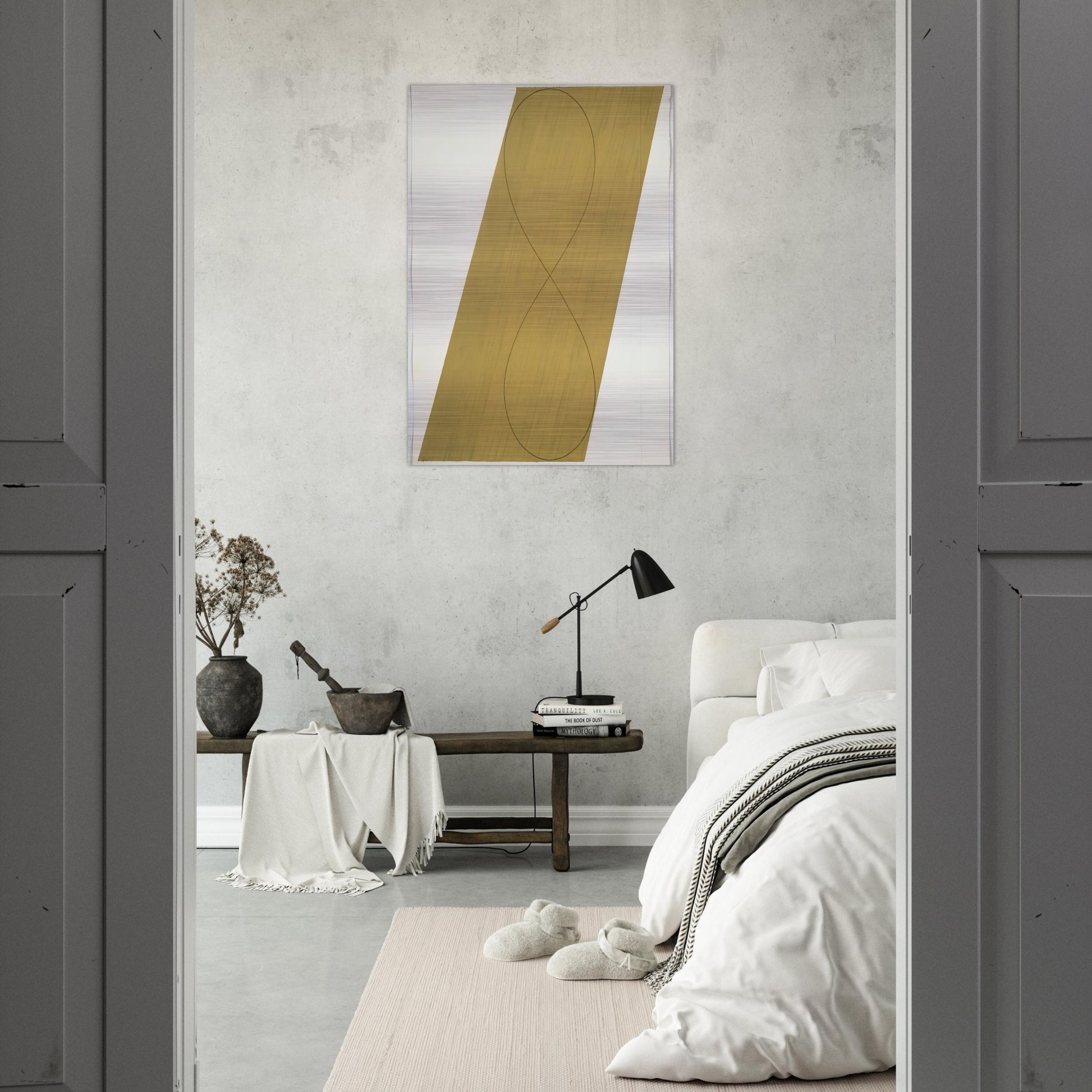 STUDY ATTIC SERIES VIII 1990 - Robert Mangold Brushed Aluminum Print - 70x100 cm / 28x40 inches | Robert Mangold Aluminum Print | Robert Mangold Prints