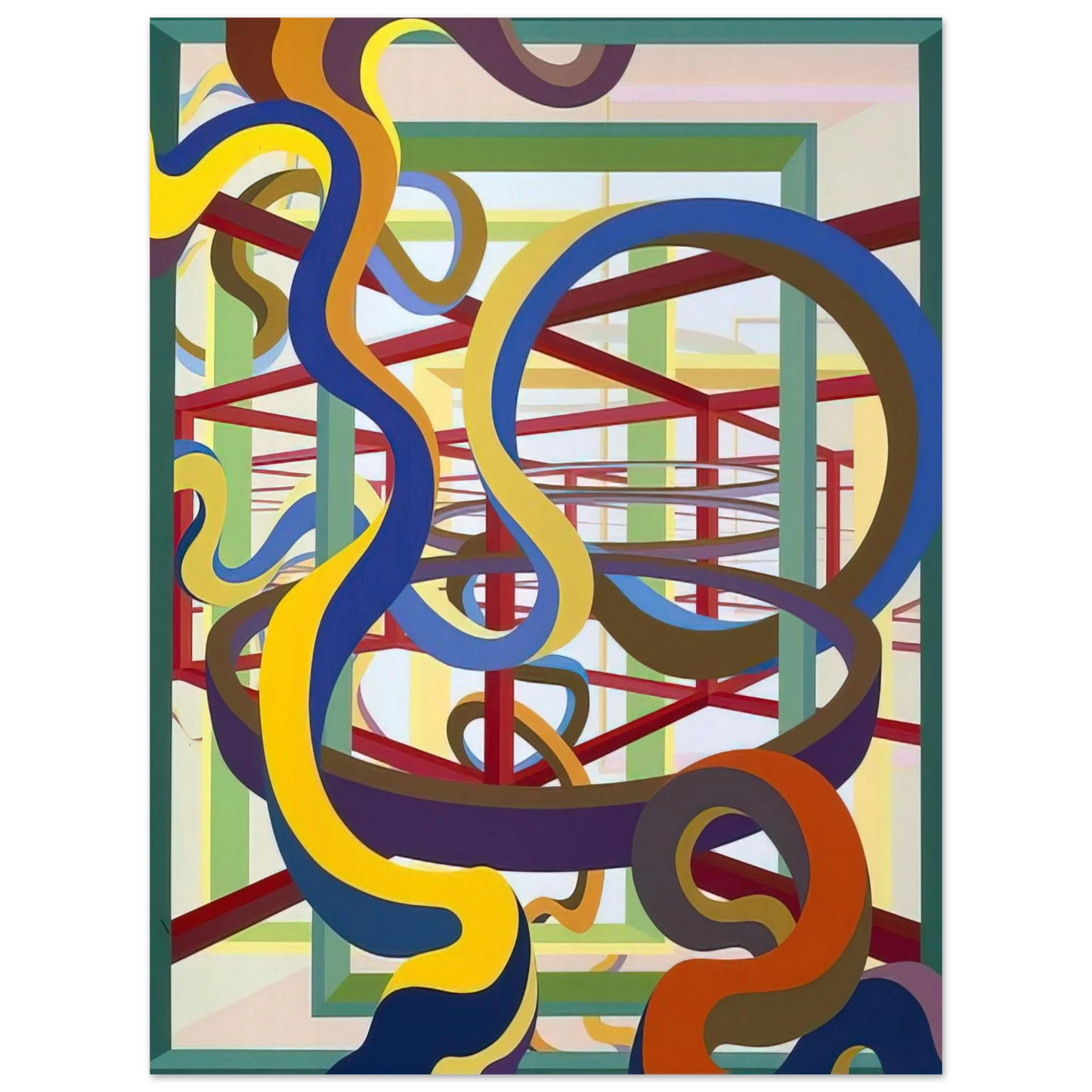 Al Held - Vorcex IV  75x100 cm / 30x40inches Fine Art Poster