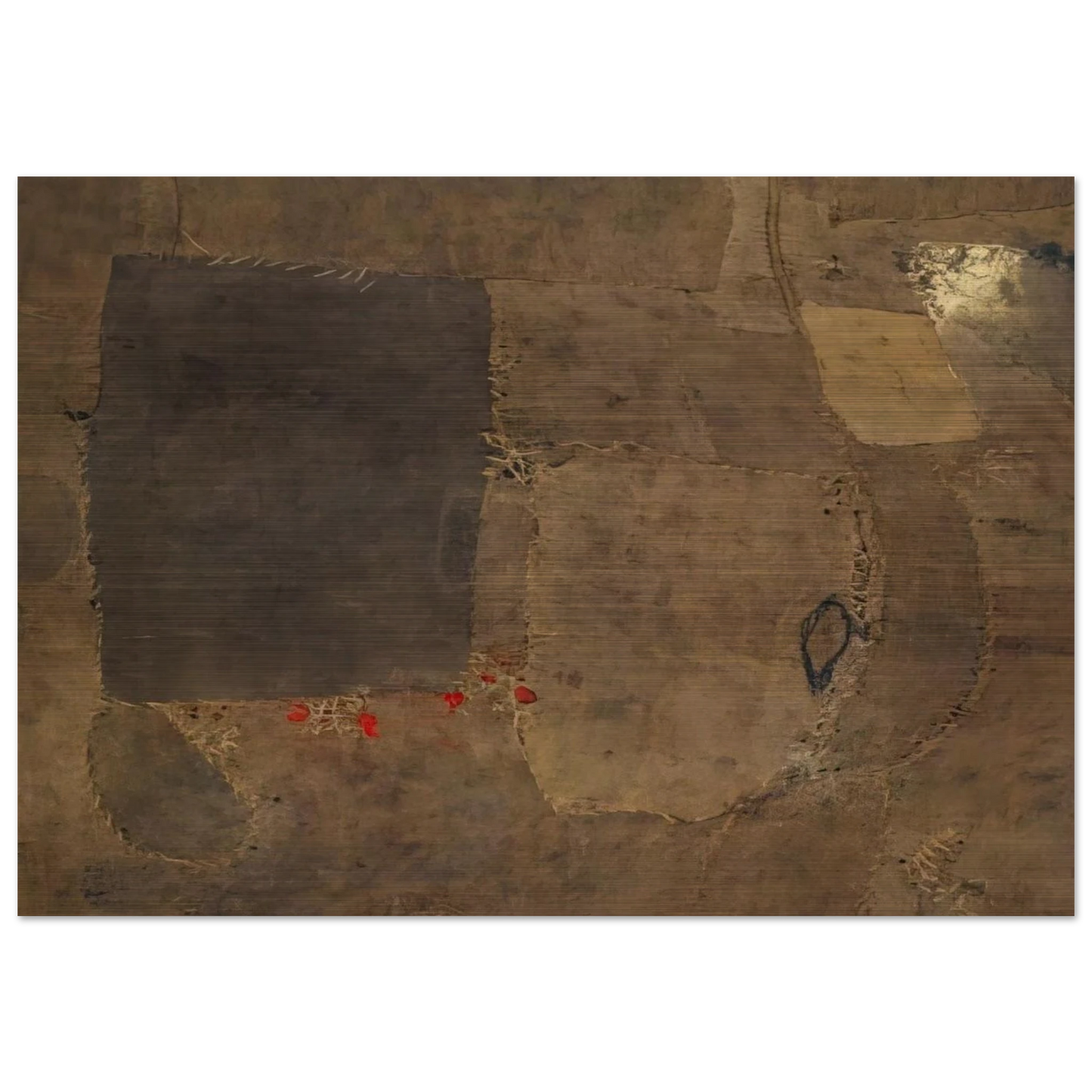 Composition - Alberto Burri Brushed Aluminum Print - 70x100 cm / 28x40 inches | Alberto Burri Aluminum Print | Alberto Burri Prints