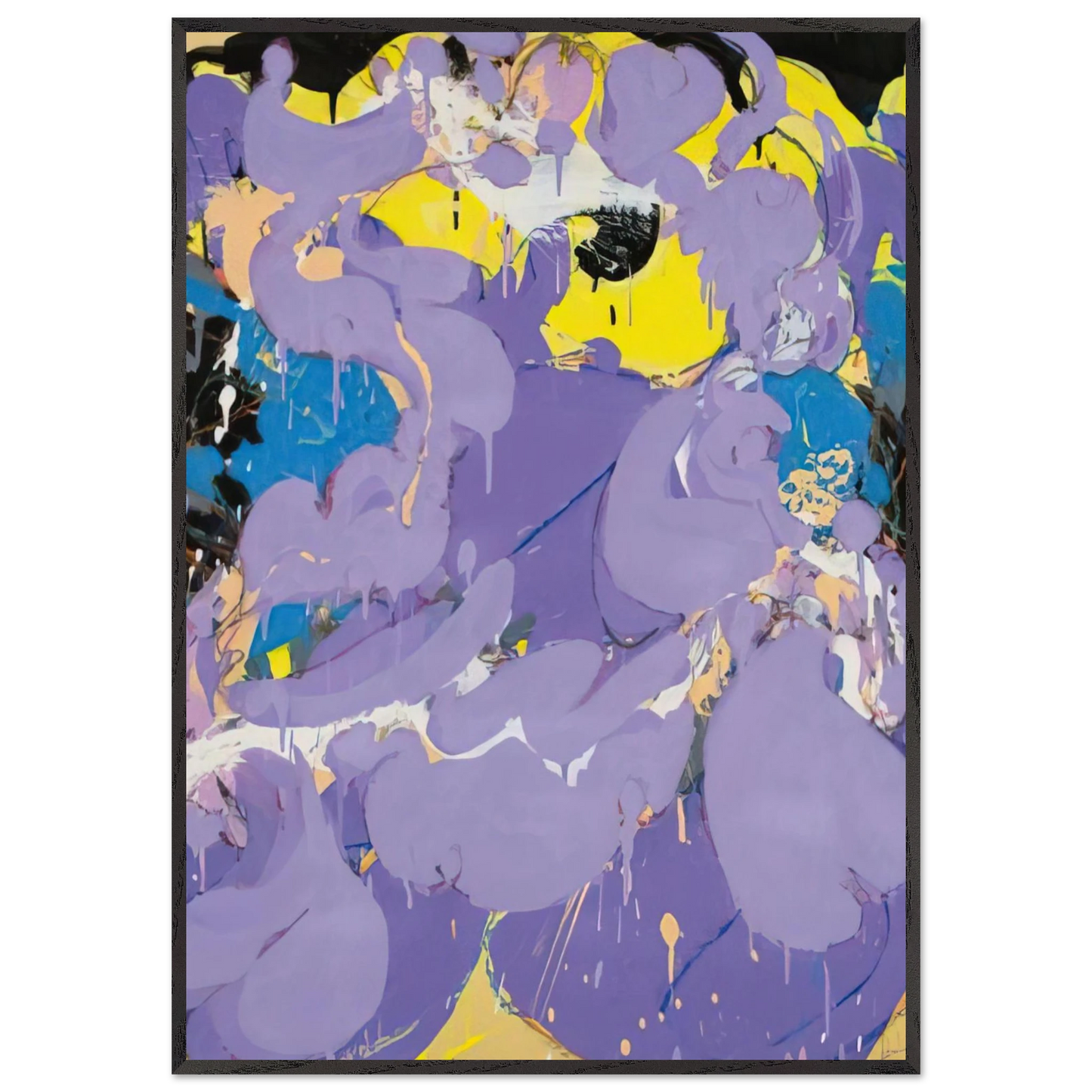 Helen Frankenthaler - Untitled - 1978 Wall art - 20x25 cm / 8x10 inches - Premium Wooden Framed Poster With Fine Art Paper-canvas - Black frame