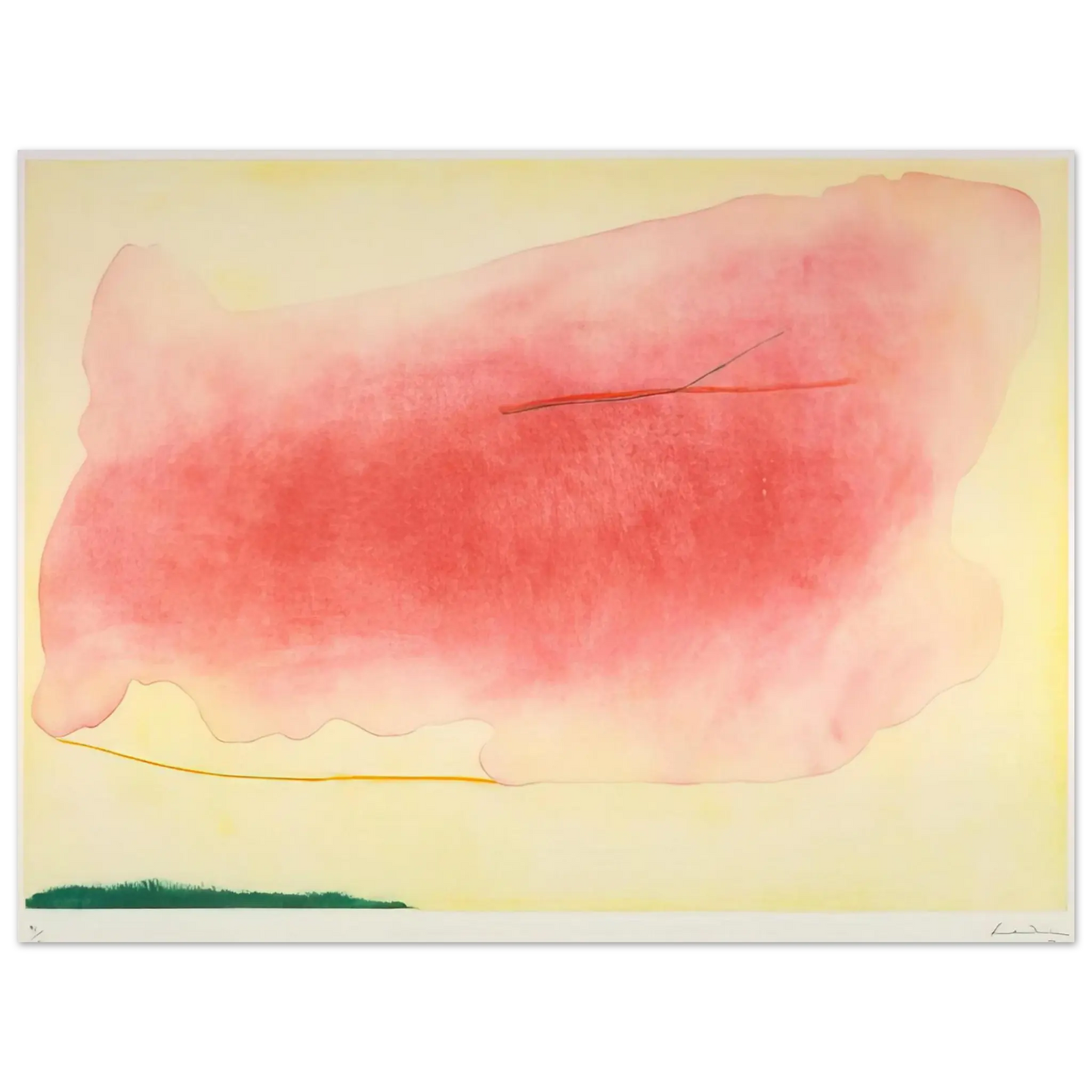 Helen Frankenthaler - Nepenthe - 1972 Wall art - 13x18 cm / 5x7 Inches - Premium Wooden Framed Poster With Fine Art Paper - White frame