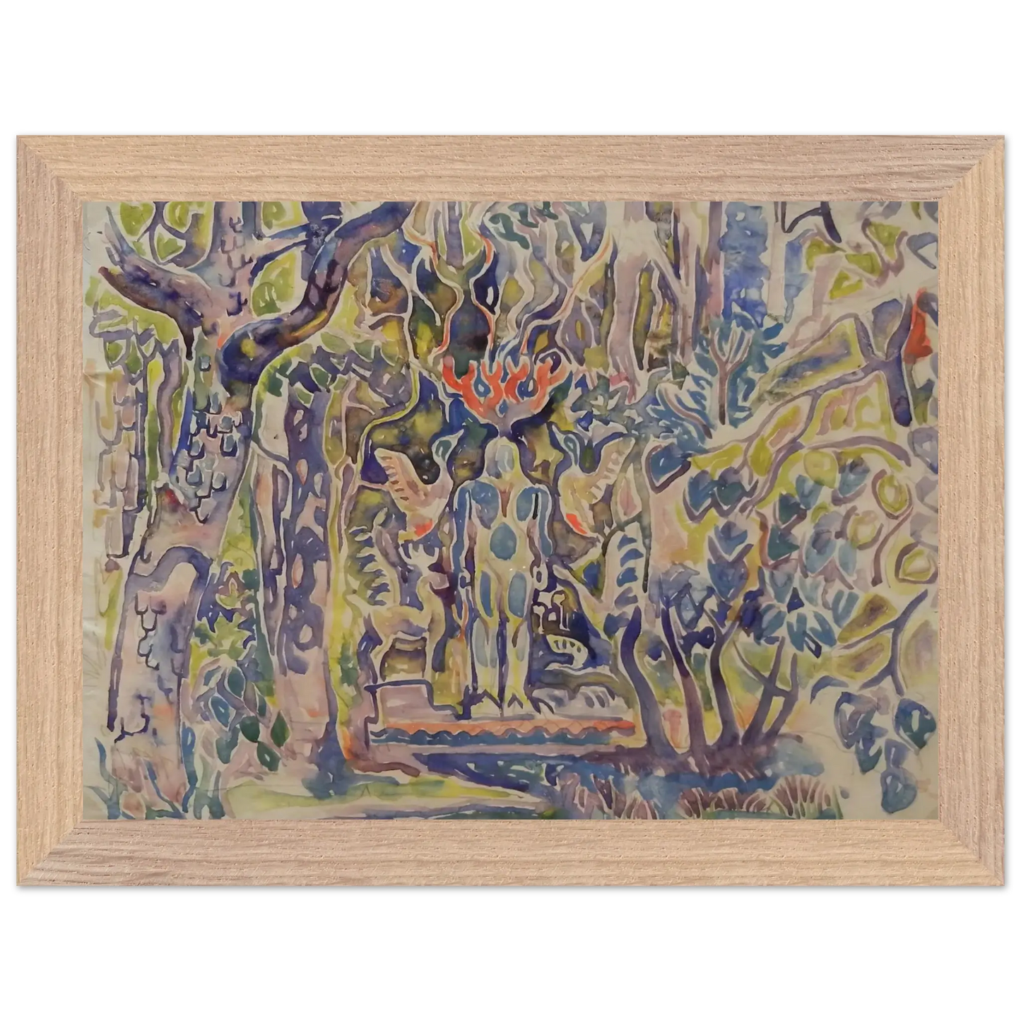 Walter Inglis Anderson - Walter Anderson Wall art - 60x80 cm / 24x32 Inches - Premium Wooden Framed Poster With Fine Art Paper - Black frame