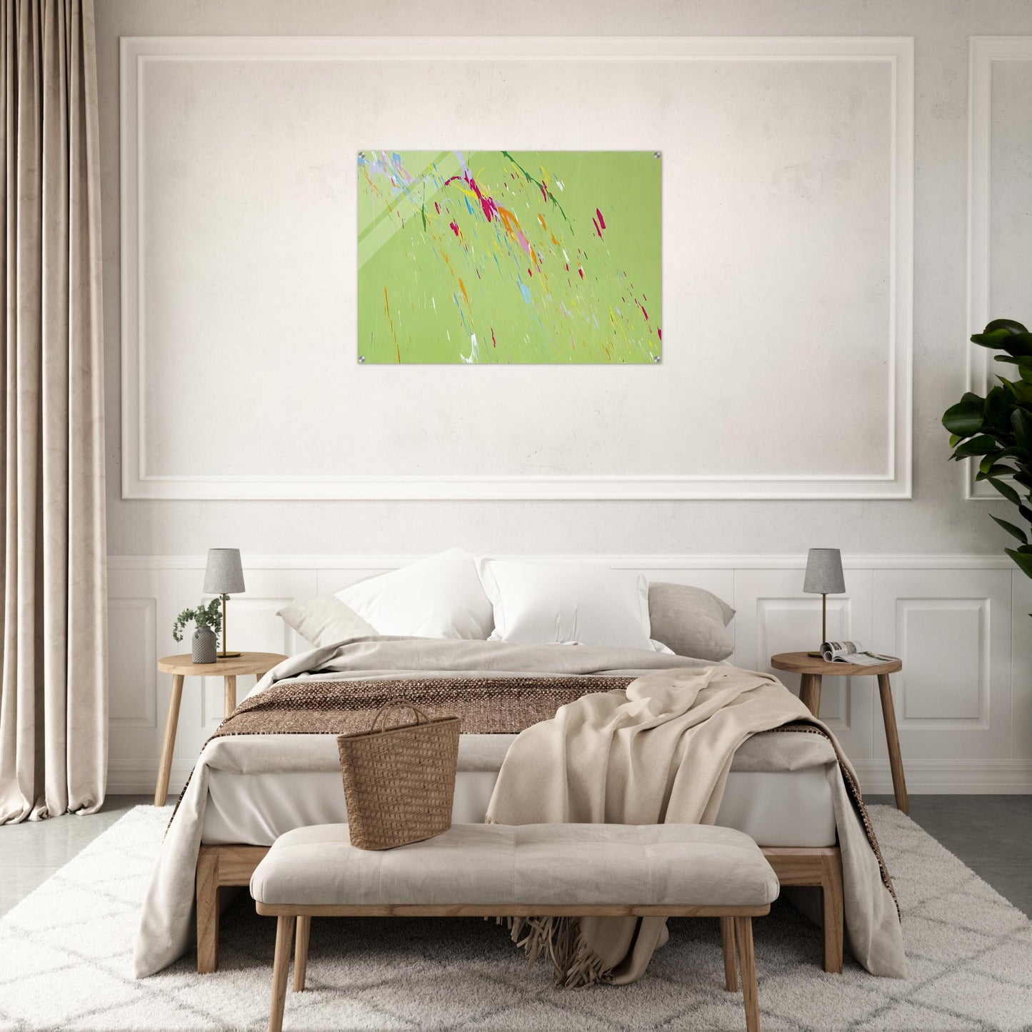 Raindrops Keep Falling on My Head - 1973 - Walasse Ting Acrylic Print - 70x100 cm / 28x40″ inches