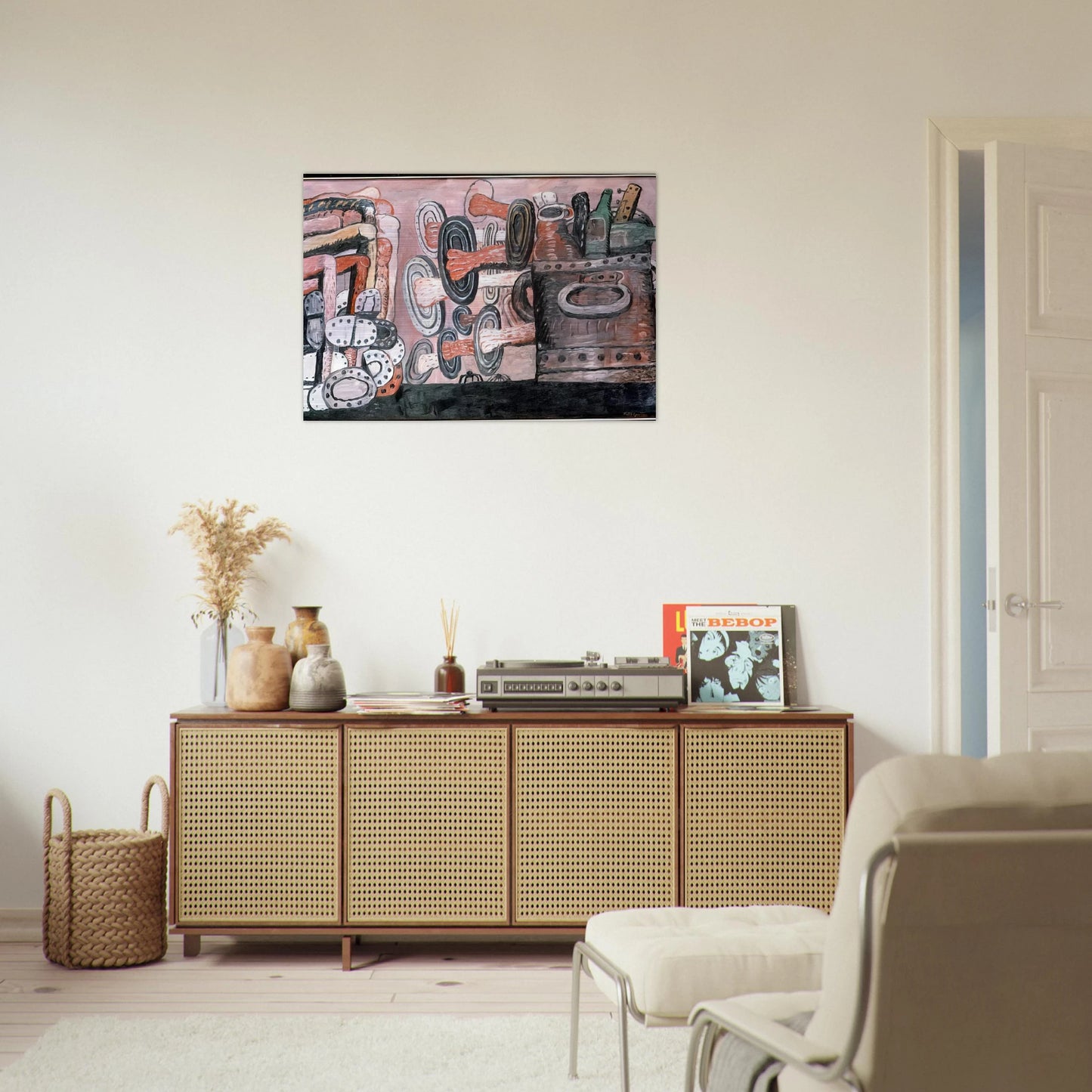THE STREET 1977 - Philip Guston Brushed Aluminum Print - 70x100 cm / 28x40 inches | Philip Guston Aluminum Print | Philip Guston Prints