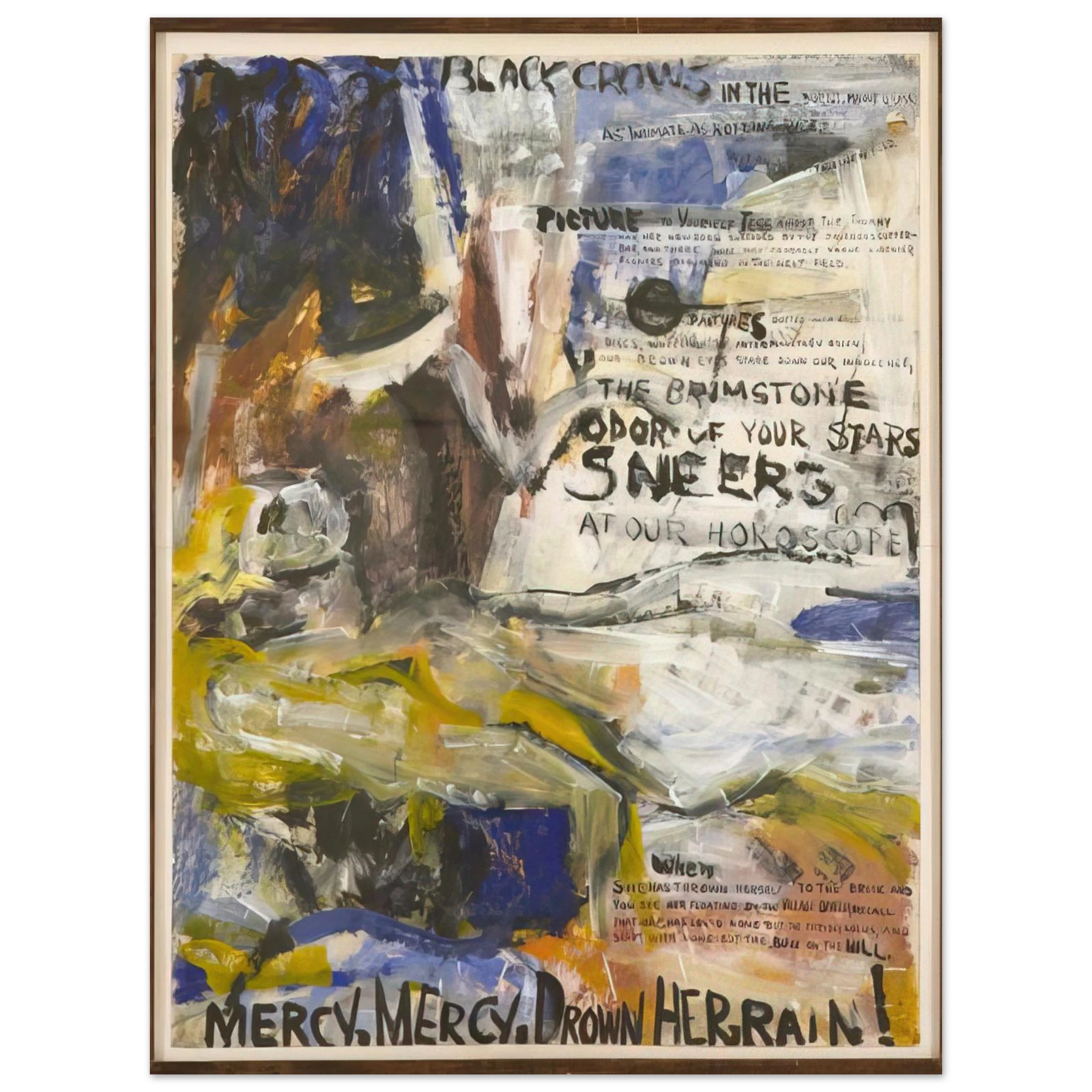 Grace Hartigan - THE ORANGES NO 1 BLACK CROWS 1949  75x100 cm / 30x40inches Fine Art Poster