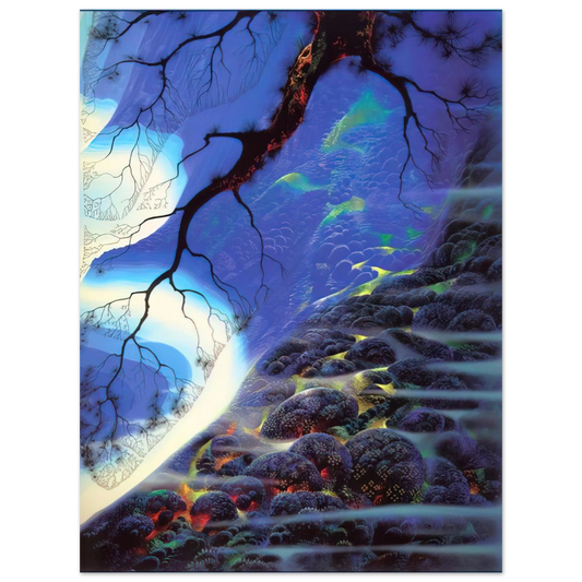 Eyvind Earle - Mystical Big Sur  75x100 cm / 30x40inches Fine Art Poster