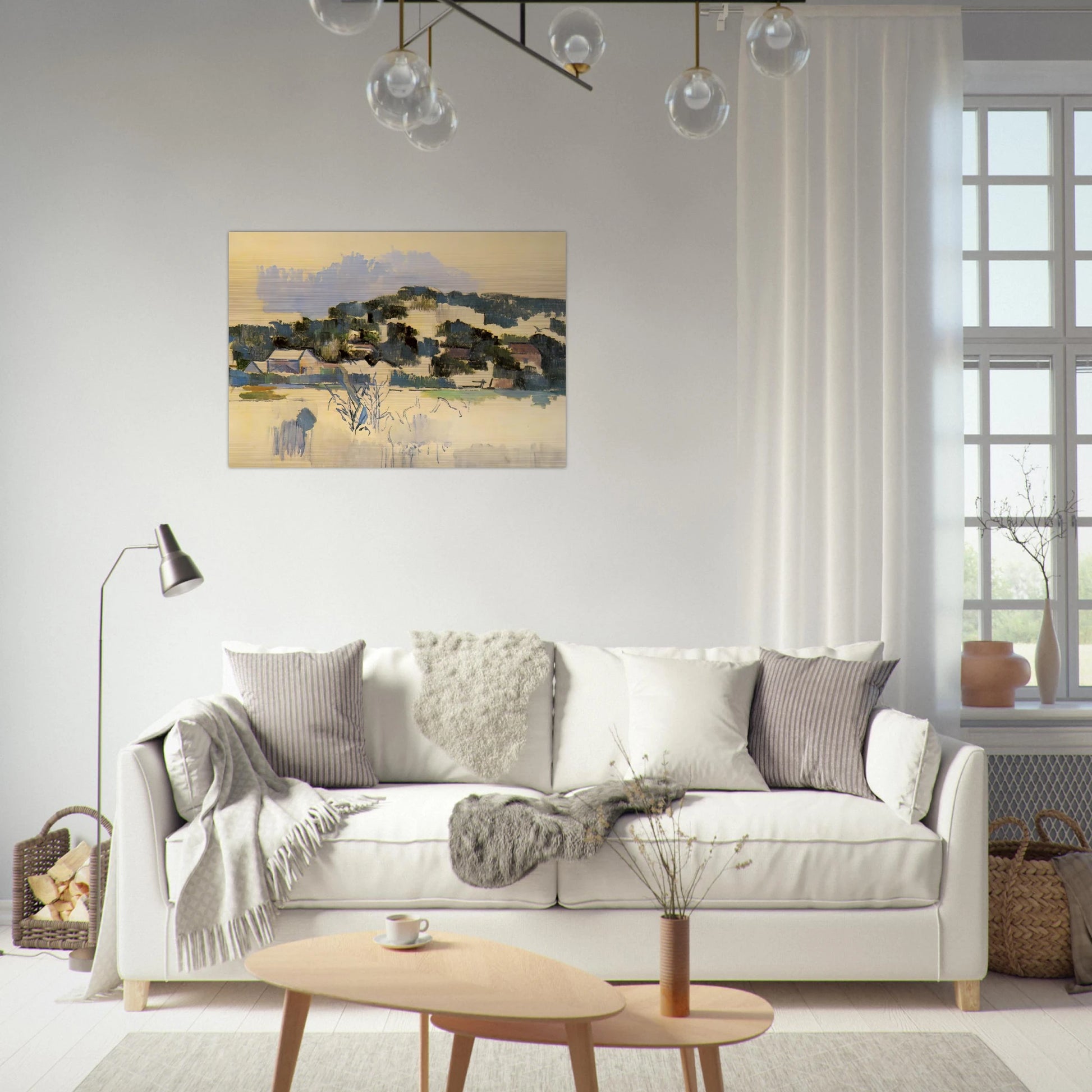 Houses on the Hill - Paul Cézanne Brushed Aluminum Print - 70x100 cm / 28x40 inches | Paul Cézanne Aluminum Print | Paul Cézanne Prints