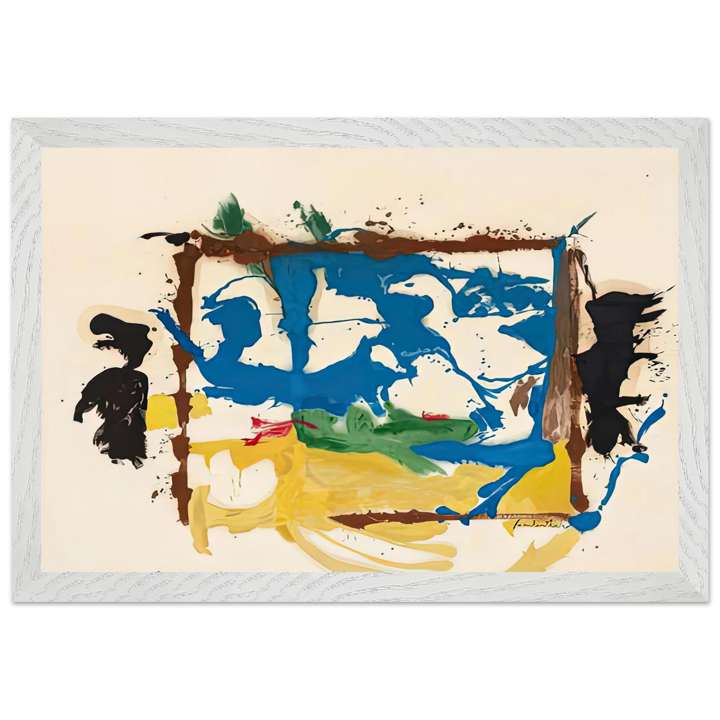 Helen Frankenthaler - Swan Lake I, 1961- Wall Art - 30x40 cm / 12x16 inches - Fine Art Poster-canvas - -