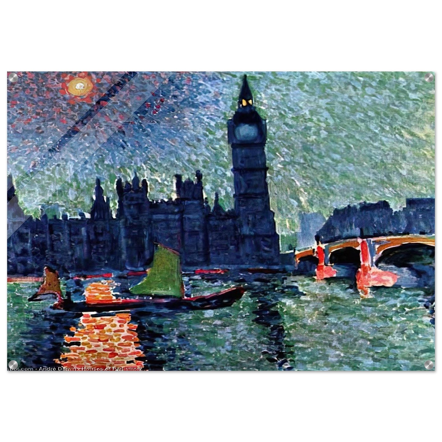 THE PALACE OF WESTMINSTER 1907 - Andre Derain Acrylic Print - 70x100 cm / 28x40″ inches