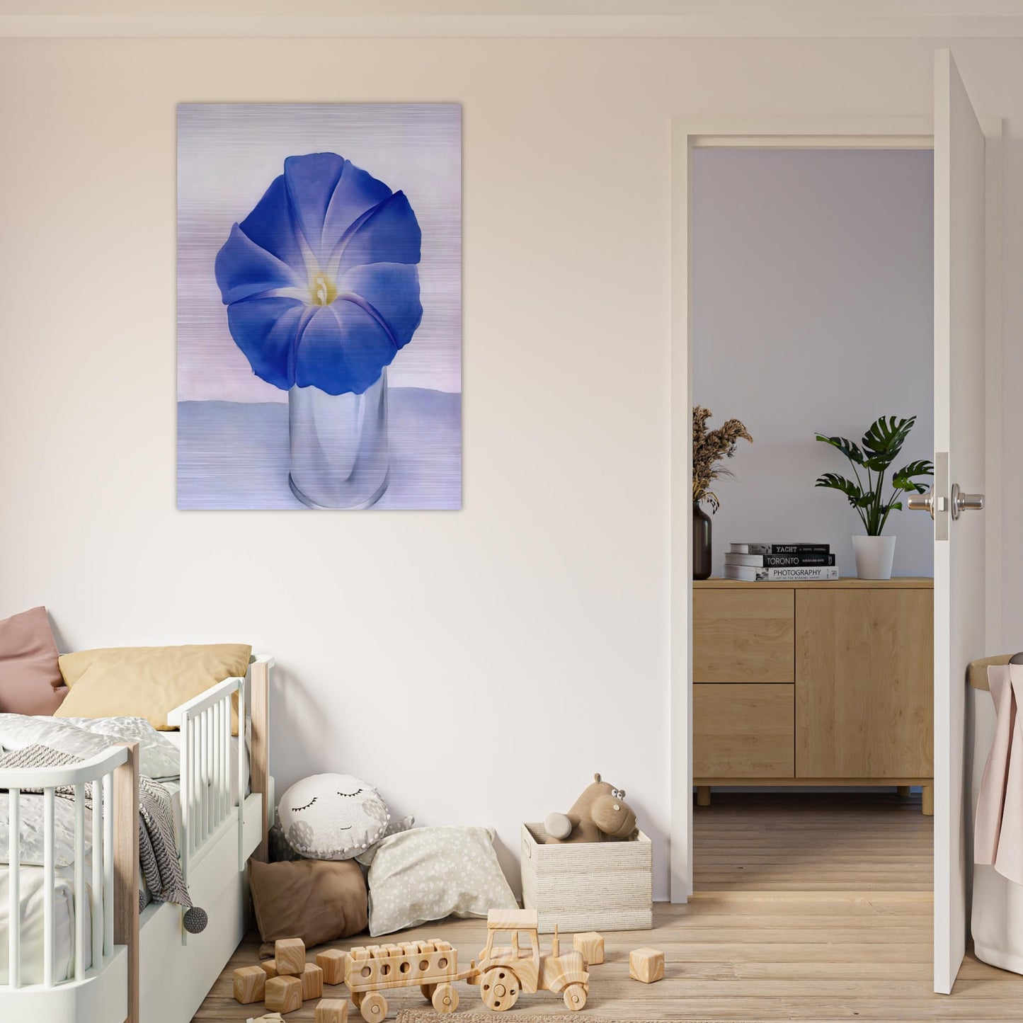 Blue Morning Glory - Georgia O'Keeffe Brushed Aluminum Print - 70x100 cm / 28x40 inches | Georgia O'Keeffe Aluminum Print | Georgia O'Keeffe Prints