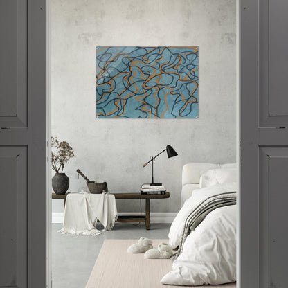 Letter About Rocks #3, Blue Ground - 2010 - Brice Marden Acrylic Print - 70x100 cm / 28x40″ inches