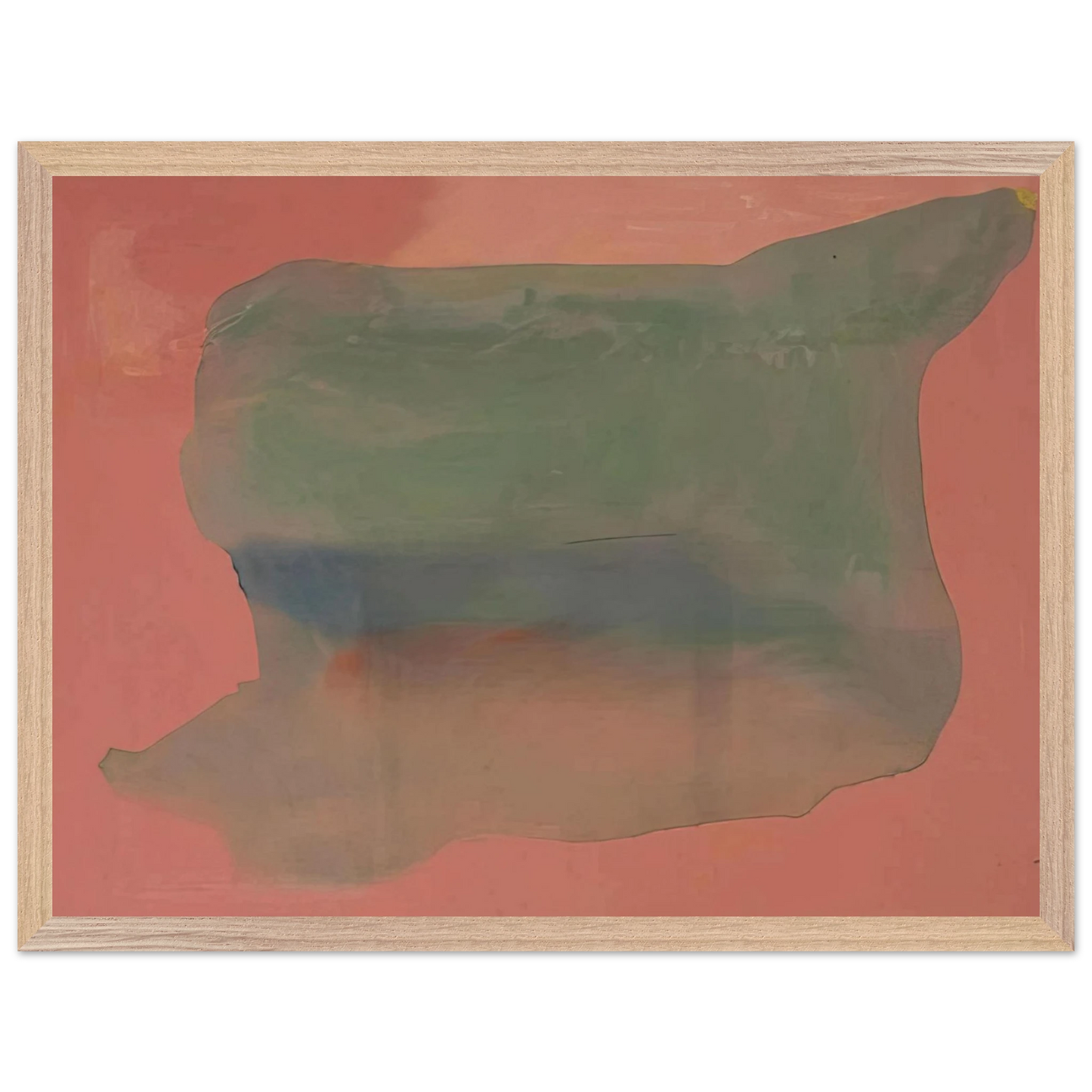 Helen Frankenthaler - Yearning - 1973 Wall art - 27x35 cm / 11x14 inches - Premium Wooden Framed Poster With Fine Art Paper-canvas - White frame