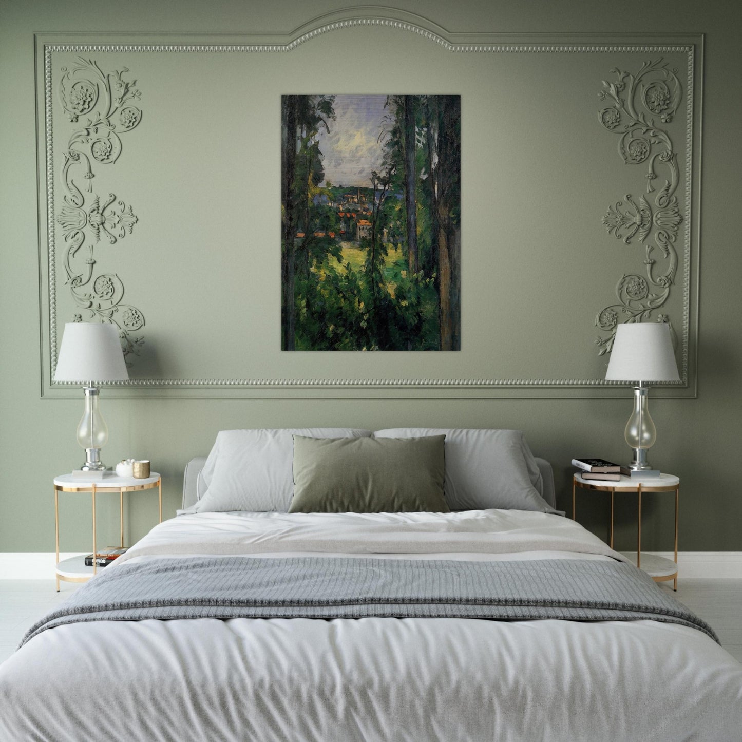 Auvers. View from Nearby - Paul Cézanne Brushed Aluminum Print - 70x100 cm / 28x40 inches | Paul Cézanne Aluminum Print | Paul Cézanne Prints