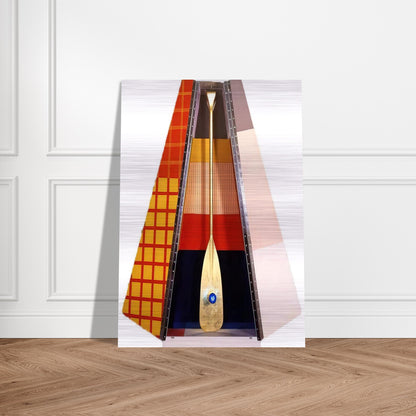 PUBLICON STATION I 1978 - Robert Rauschenberg Brushed Aluminum Print - 70x100 cm / 28x40 inches | Robert Rauschenberg Aluminum Print | Robert Rauschenberg Prints