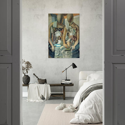 THE ARCHAEOLOGISTS 1927 - Giorgio de Chirico Brushed Aluminum Print - 70x100 cm / 28x40 inches | Giorgio de Chirico Aluminum Print | Giorgio de Chirico Prints