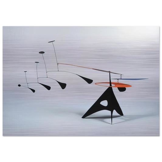 BLUE FEATHER 1948 - Alexander Calder Brushed Aluminum Print - 70x100 cm / 28x40 inches | Alexander Calder Aluminum Print | Alexander Calder Prints