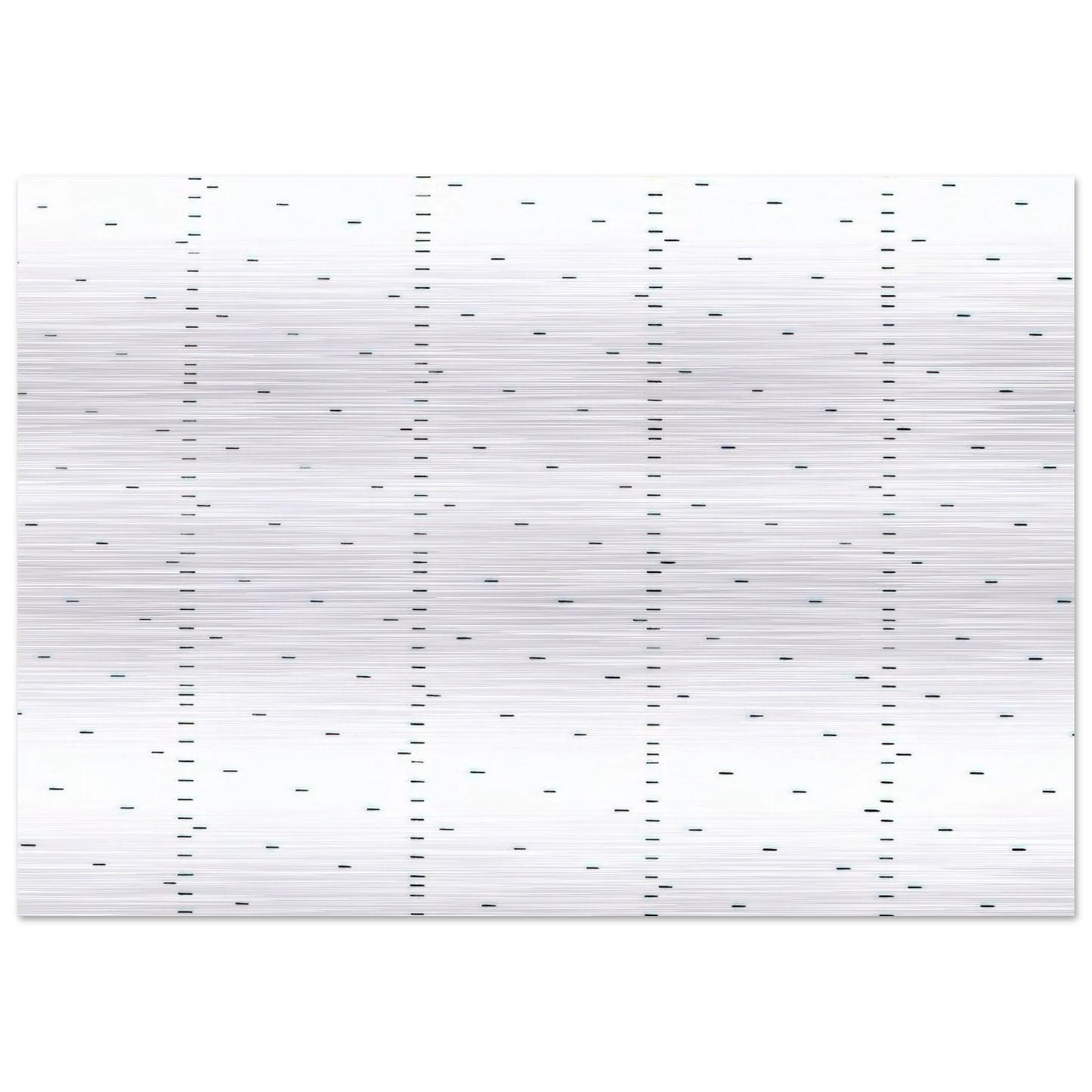 Every 15 cms, every 16 cms dash of one cm long - 1974 - Francois Morellet Brushed Aluminum Print - 70x100 cm / 28x40 inches | Francois Morellet Aluminum Print | Francois Morellet Prints
