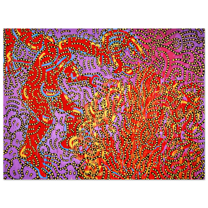 Keith Haring - MOSES AND THE BURNING BUSH 1985  75x100 cm / 30x40inches Fine Art Poster