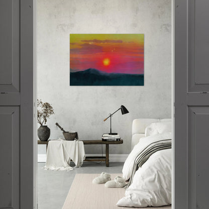 Red sunset - Arkhyp Kuindzhi Brushed Aluminum Print - 70x100 cm / 28x40 inches | Arkhyp Kuindzhi Aluminum Print | Arkhyp Kuindzhi Prints