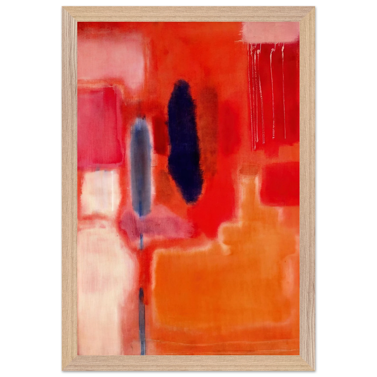 Mark Rothko - No. 9 - 1948 Wall Art - 30x40 cm / 12x16 inches - Premium Wooden Framed Poster With Fine Art Paper-canvas - White frame