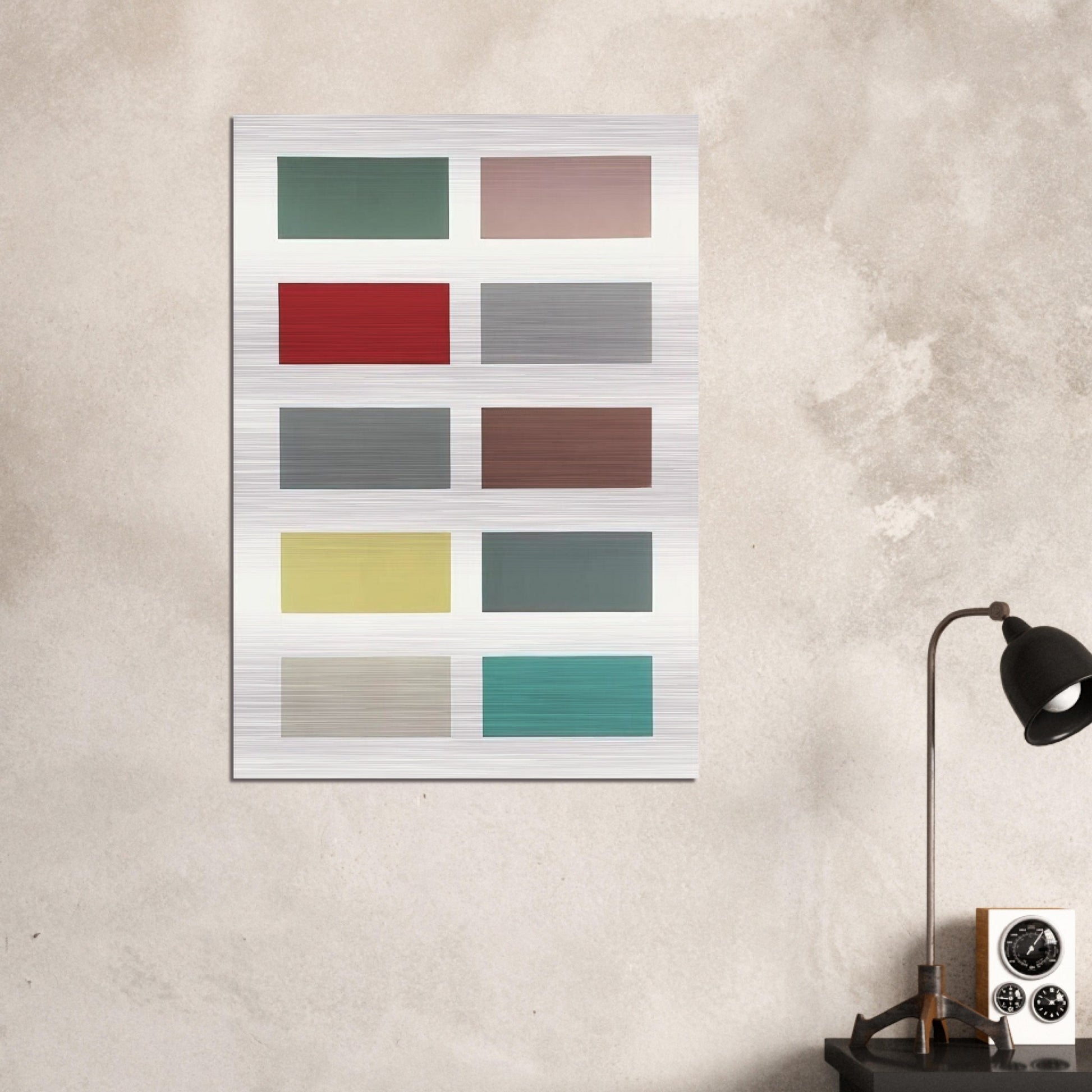 TEN COLOURS 1966 - Gerhard Richter Brushed Aluminum Print - 70x100 cm / 28x40 inches | Gerhard Richter Aluminum Print | Gerhard Richter Prints