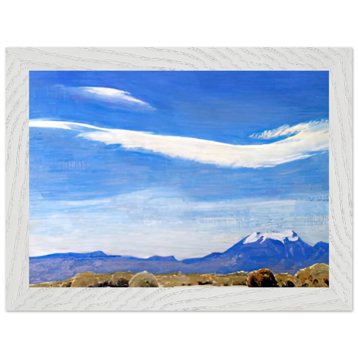 Maynard Dixon - THE CLOUD COACHELLA VALLEY CALIFORNIA 1940 Wall art - 28x43  cm / XL (11x17 inches) - Premium Wooden Framed Poster With Fine Art Paper-canvas - Black frame