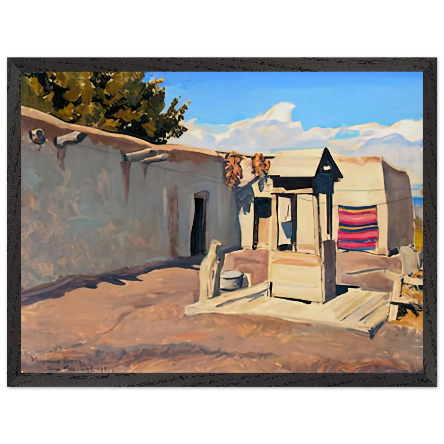 Maynard Dixon - OLD PATIO 1931 Wall art - 28x43  cm / XL (11x17 inches) - Fine Art Poster-canvas - -