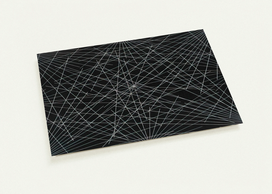 Lines From Corners, Sides  the Centre, to Points on a Grid By Sol LeWitt Pack of 10 Post Cards | Sol LeWitt Post Cards | A6 (10.5 x 14.8 cm) - 4.1 x 5.8 inches
