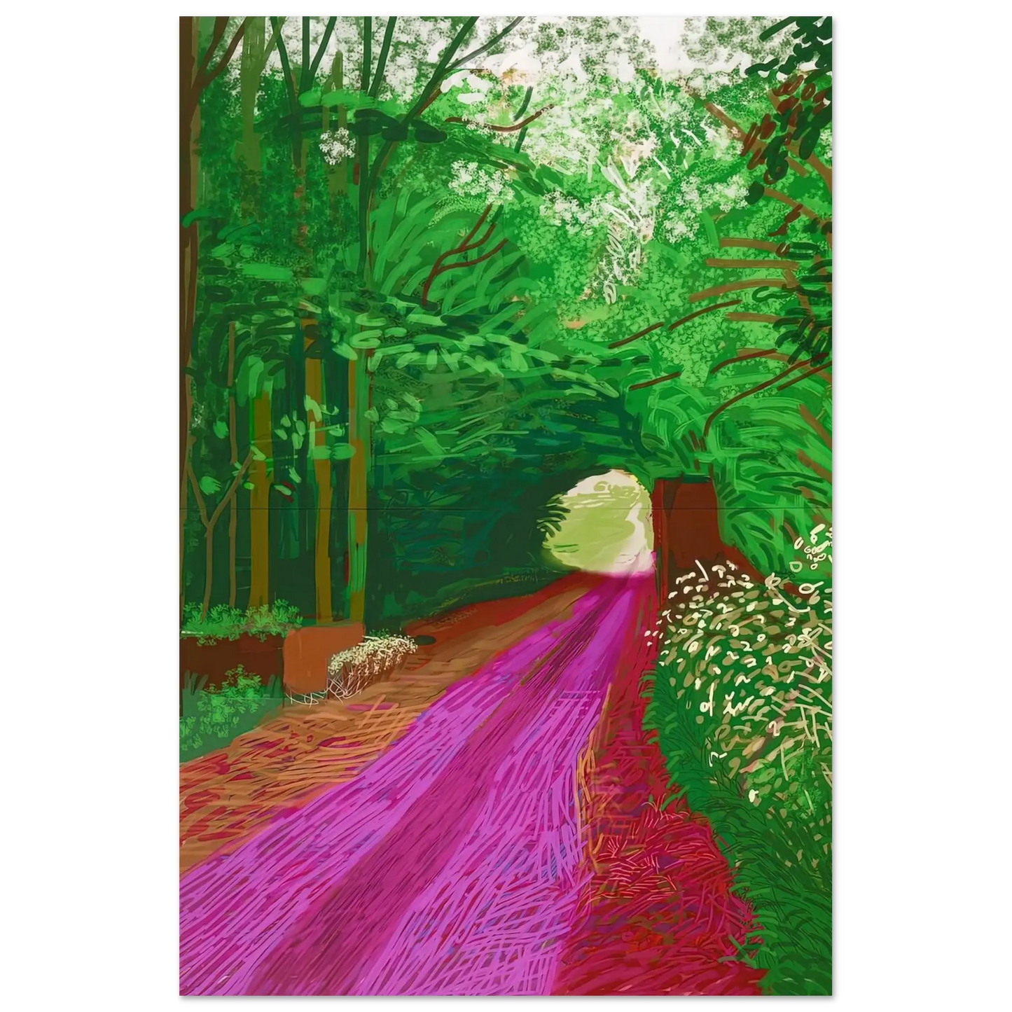 David Hockney - David Hockney Wall art - 70x100 cm / 28x40 inches - Premium Wooden Framed Poster With Fine Art Paper - Wood frame