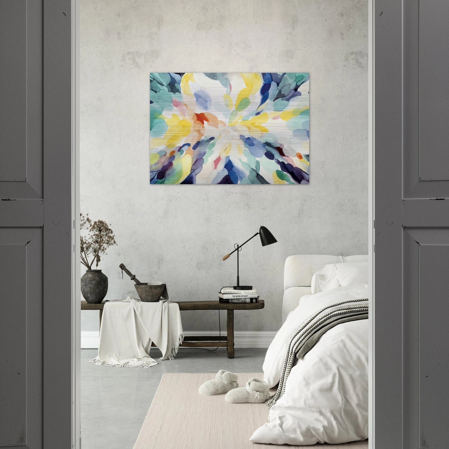 Wheel of Day - Alice Baber Brushed Aluminum Print - 70x100 cm / 28x40 inches | Alice Baber Aluminum Print | Alice Baber Prints