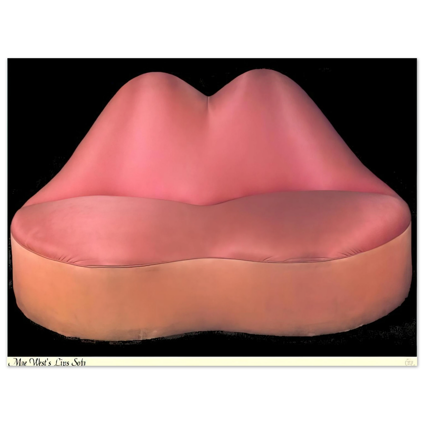 Salvador Dali - MAE WEST LIPS SOFA 1937  75x100 cm / 30x40inches Fine Art Poster