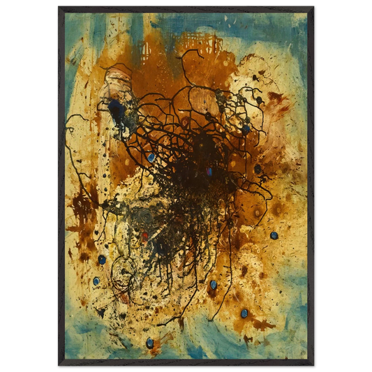 Its All Over - The City - 1947 - Wols 70x100 cm / 28x40 inches Framed Art Print – Black Wooden Frame